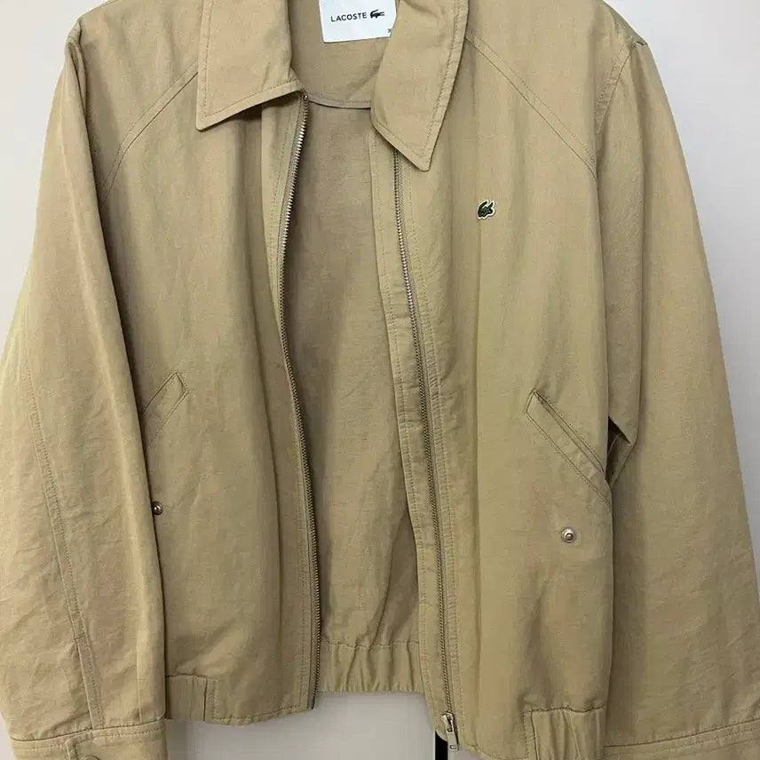 [BUNJANG] Lacoste Beige Bomber Jacket / 라코스테 베이지 봄버 자켓