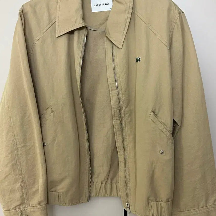 [BUNJANG] Lacoste Beige Bomber Jacket / 라코스테 베이지 봄버 자켓