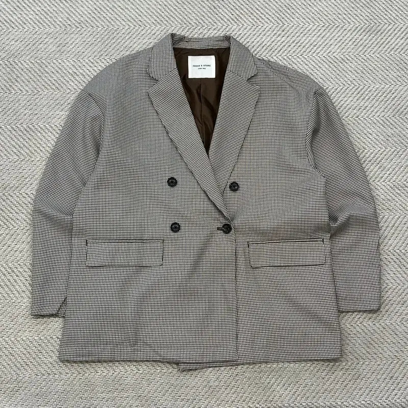 [BUNJANG] Freaks Store Check Double Blazer r3510 / 프릭스스토어 체크 더블 블레이저 r3510