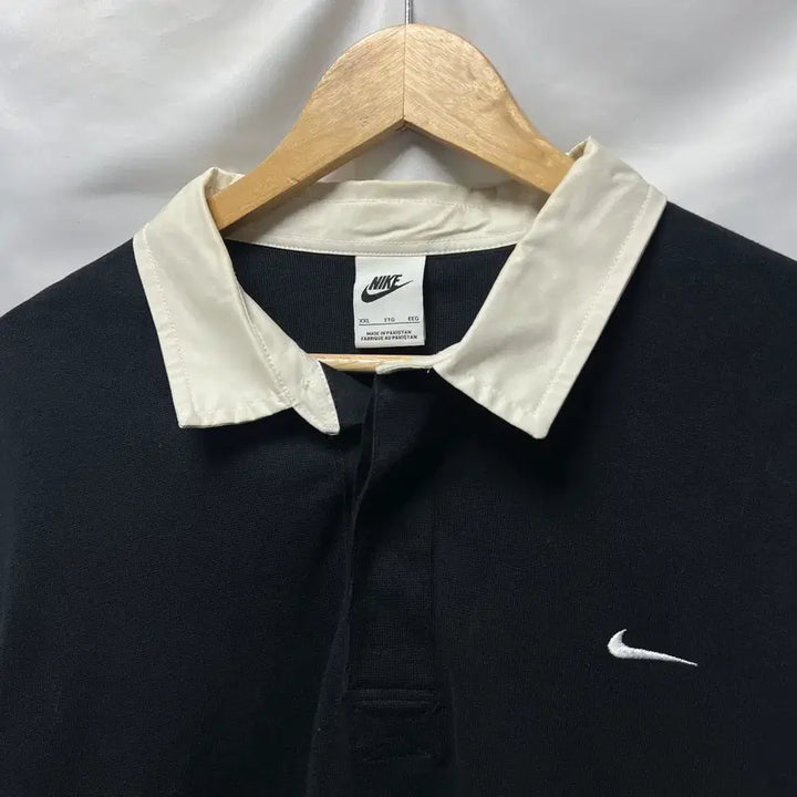 [SOLD OUT] [정품/2XL] 나이키 NRG 솔로 스우시 블랙 럭비 카라 긴팔티