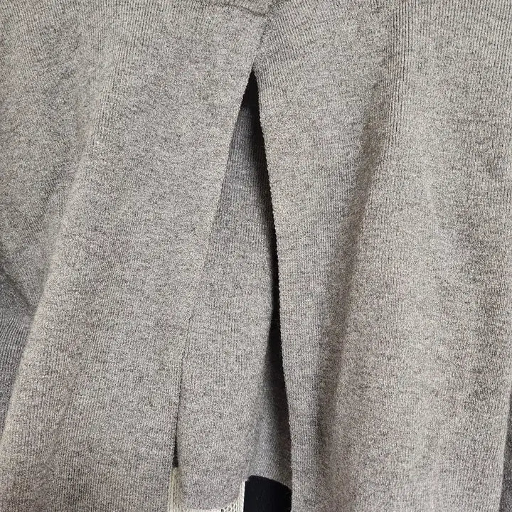 [BUNJANG] Gray Crop Long Sleeve Knit Top / 회색 크롭 긴팔 니트