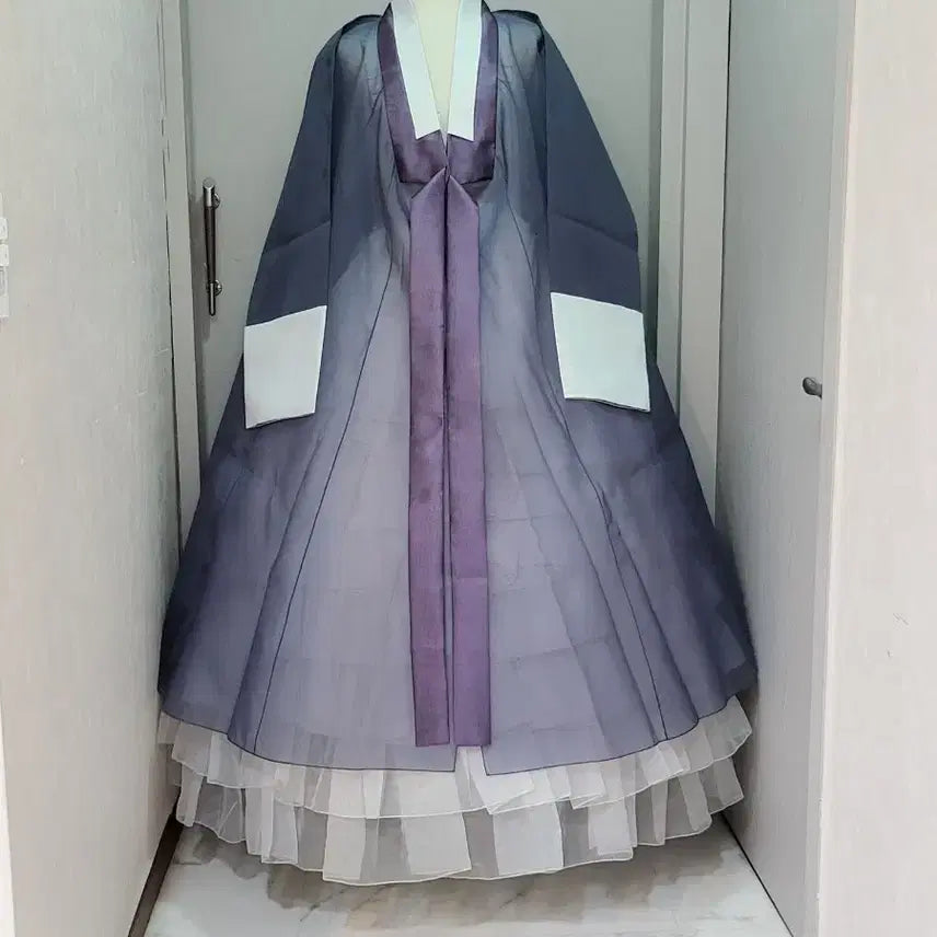 [SOLD OUT] 여성한복 시스루 광폭 장옷 (노방/실크오간자 시스루장옷 참고컷)