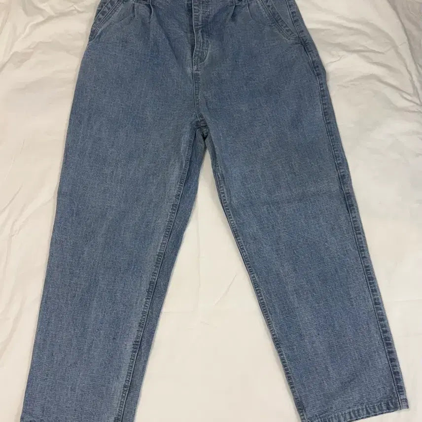 [BUNJANG] YESEYESEE Two-Tuck Ripstop Denim Pants / 예스아이씨 YESEYESEE 투턱 립스탑 데님팬츠
