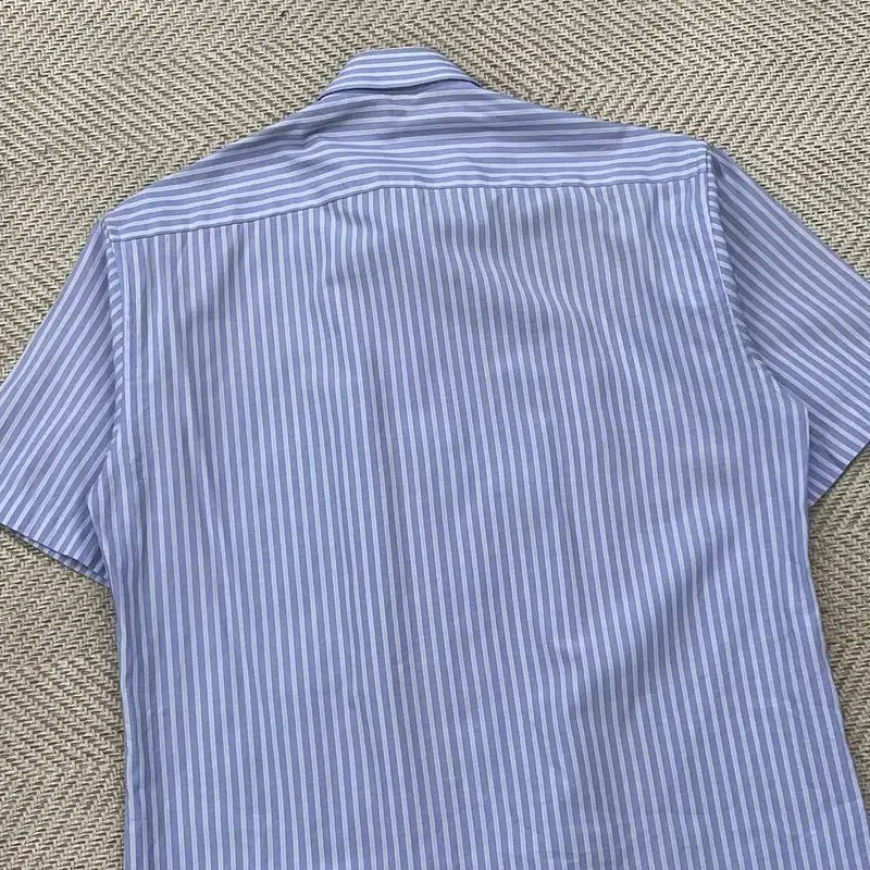 [BUNJANG] Balenciaga Striped Half Shirt / 발렌시아가 스트라이프 하프 셔츠 r3512