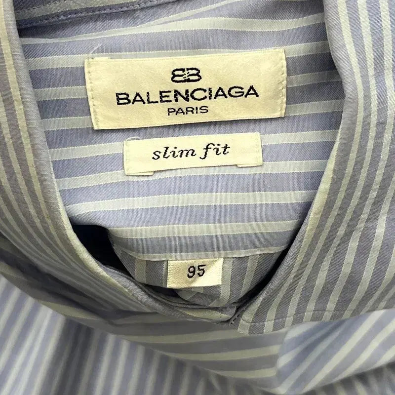 [BUNJANG] Balenciaga Striped Half Shirt / 발렌시아가 스트라이프 하프 셔츠 r3512