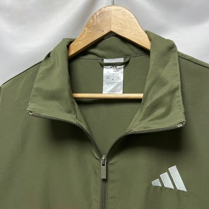 [SOLD OUT] [정품/L] 아디다스 삼선 3s 윈드브레이커 카키 우븐 바람막이
