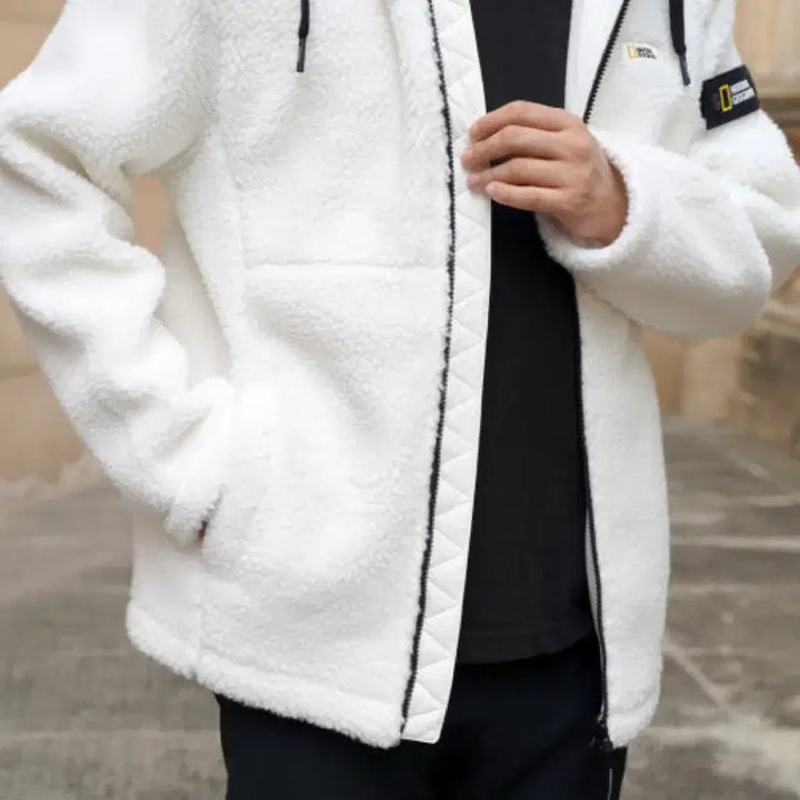 [BUNJANG] National Geographic Fleece Jacket / 내셔널지오그래픽 후리스 집업 뽀글이 플리스 자켓