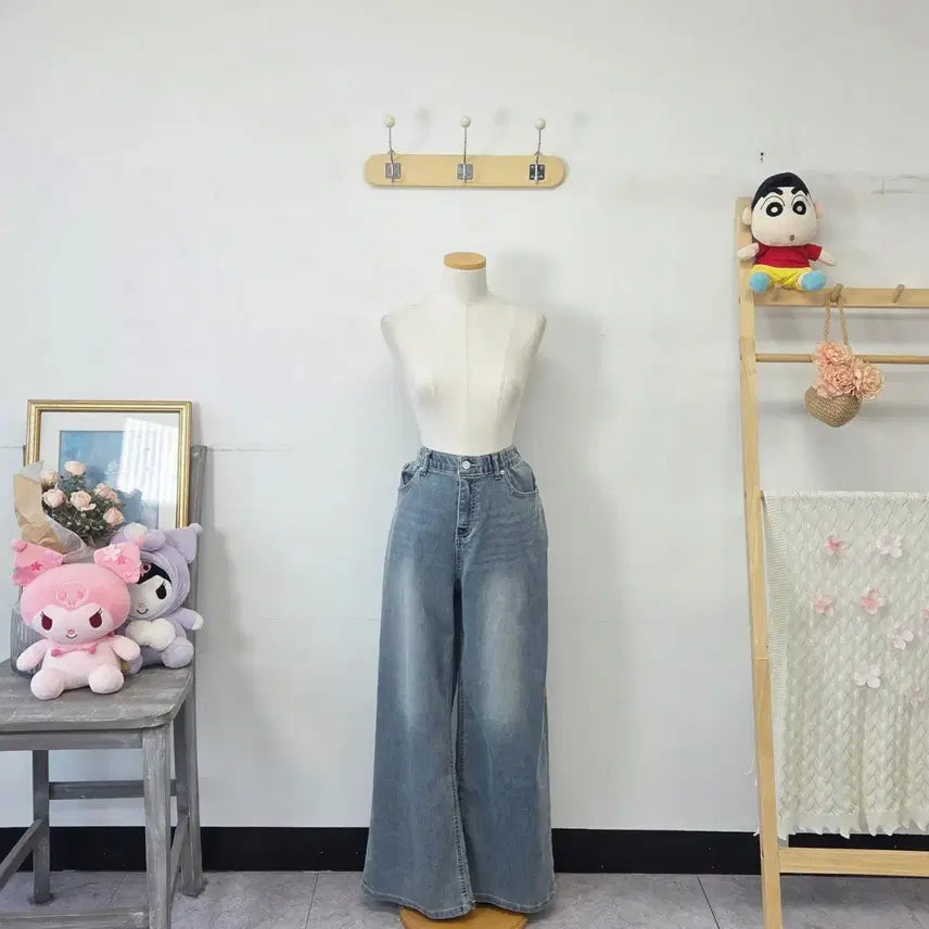 [BUNJANG] Hangten Denim Bending Jeans / 빈티지 만원샵 Hangten 밴딩 청바지 데님 팬츠
