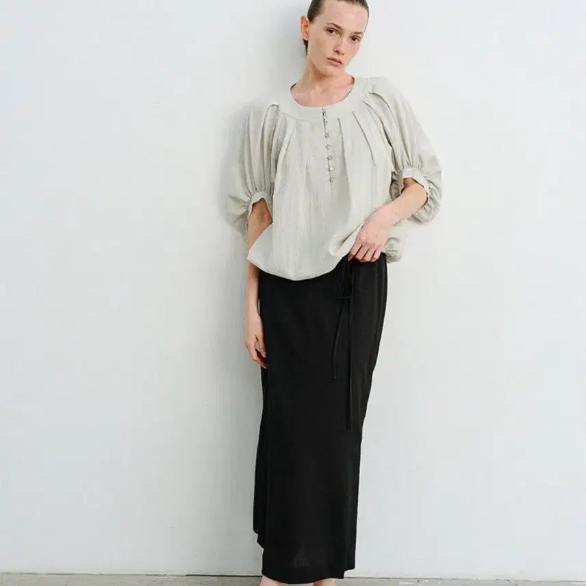 [BUNJANG] MOHAN H-Line Pencil Skirt / 모한 MOHAN 롱 스커트  H-LINE PENCIL SKIRT