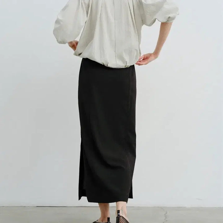 [BUNJANG] MOHAN H-Line Pencil Skirt / 모한 MOHAN 롱 스커트  H-LINE PENCIL SKIRT