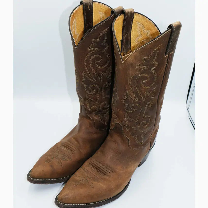 [BUNJANG] Justin Western Leather Boots / 빈티지 저스틴 웨스턴 레더 부츠 10D(270)사이즈 BT27019