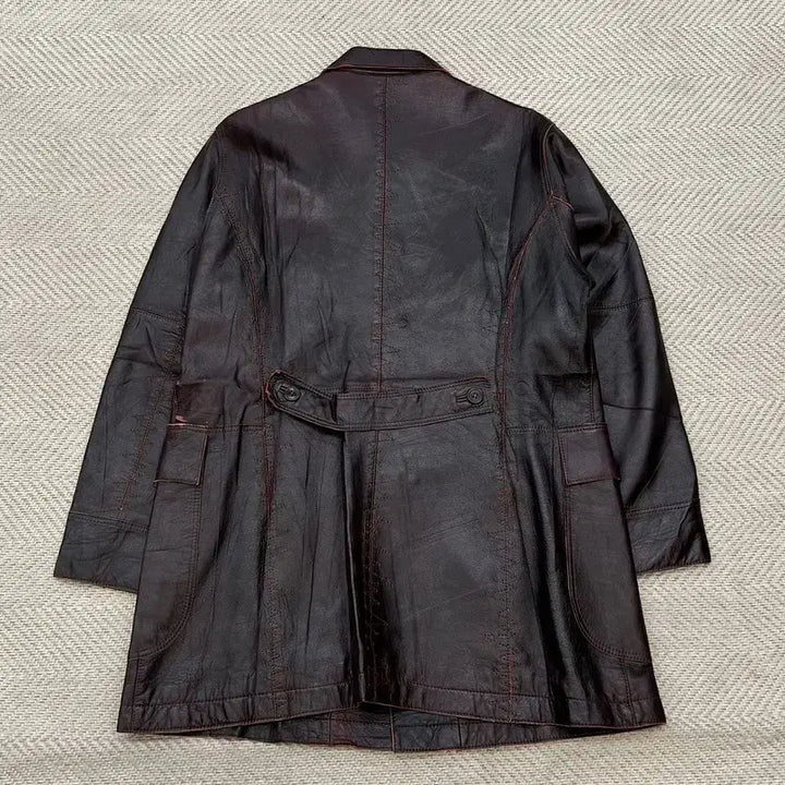 [BUNJANG] Vintage Burgundy Leather Jacket / 빈티지 버건디 레더 자켓 r3520