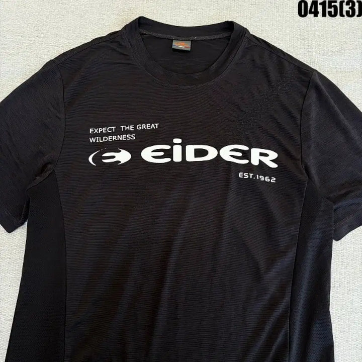[BUNJANG] Eider Black Short Sleeve Functional T-shirt / M 아이더 블랙 반팔 기능성 티셔츠 0415(3)