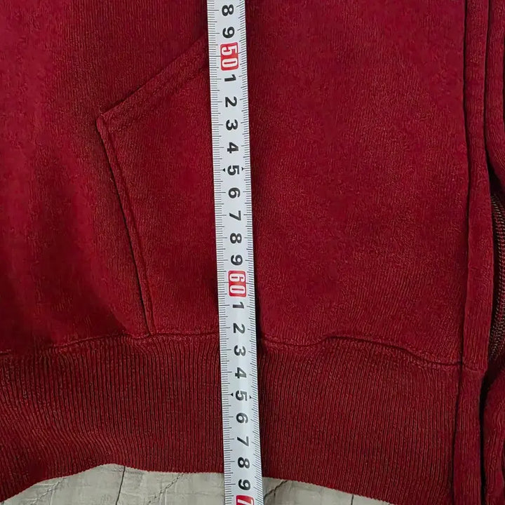 [SOLD OUT] [XL] 90s USA 빈티지 러셀 후드 집업 레드/버건디 블리칭