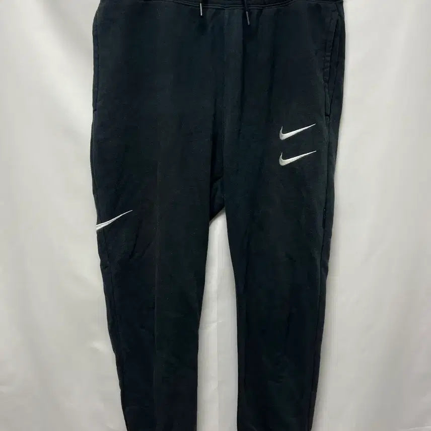 [SOLD OUT] [정품/L] 나이키 더블스우시 블랙 조거 팬츠/바지