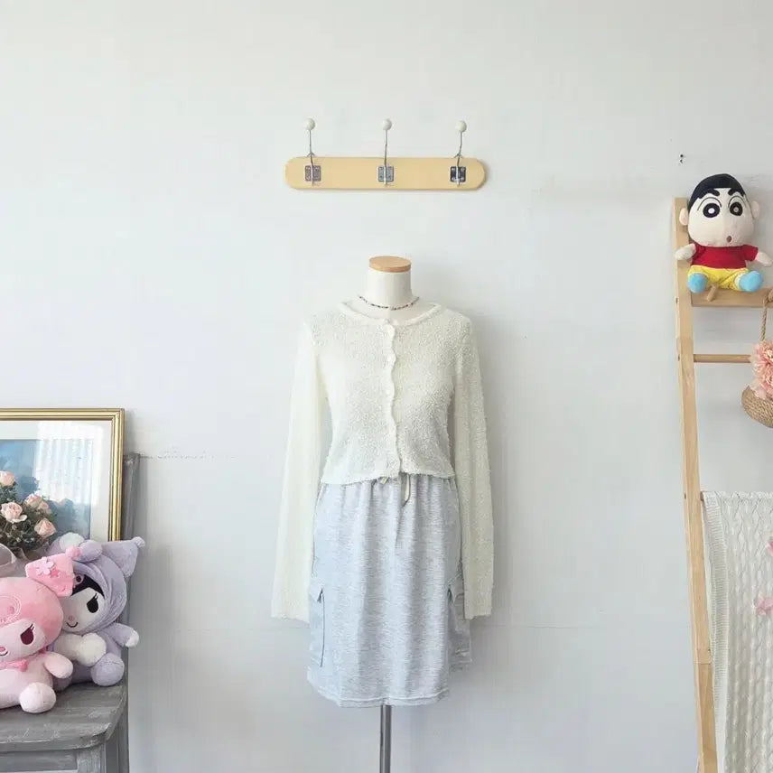 [BUNJANG] Anne Ivory Lovely Cardigan / 빈티지 만원샵 anne 아이보리 러블리 가디건