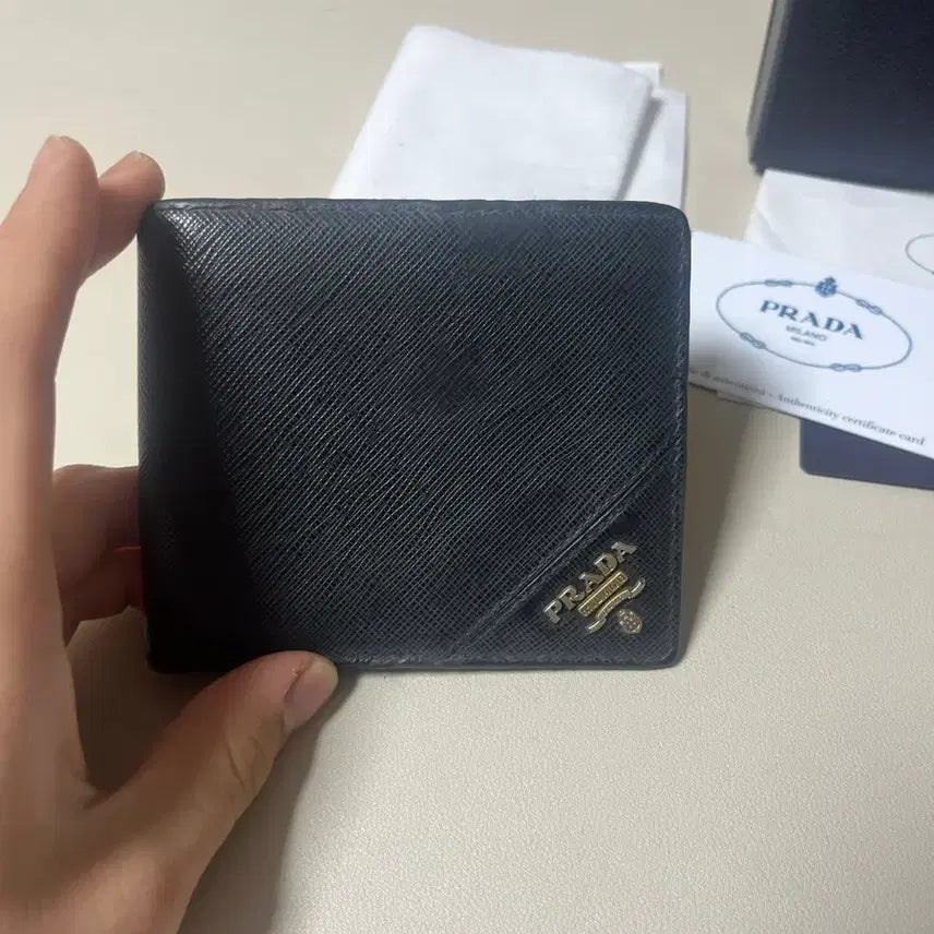 [BUNJANG] Prada Saffiano Leather Wallet / 프라다 사피아노 반지갑 풀박스