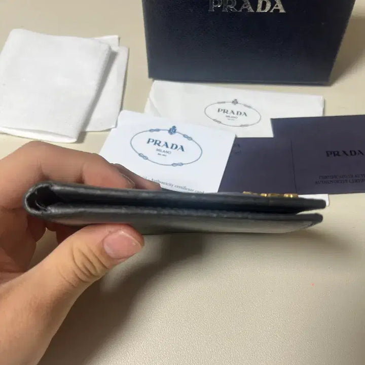 [BUNJANG] Prada Saffiano Leather Wallet / 프라다 사피아노 반지갑 풀박스