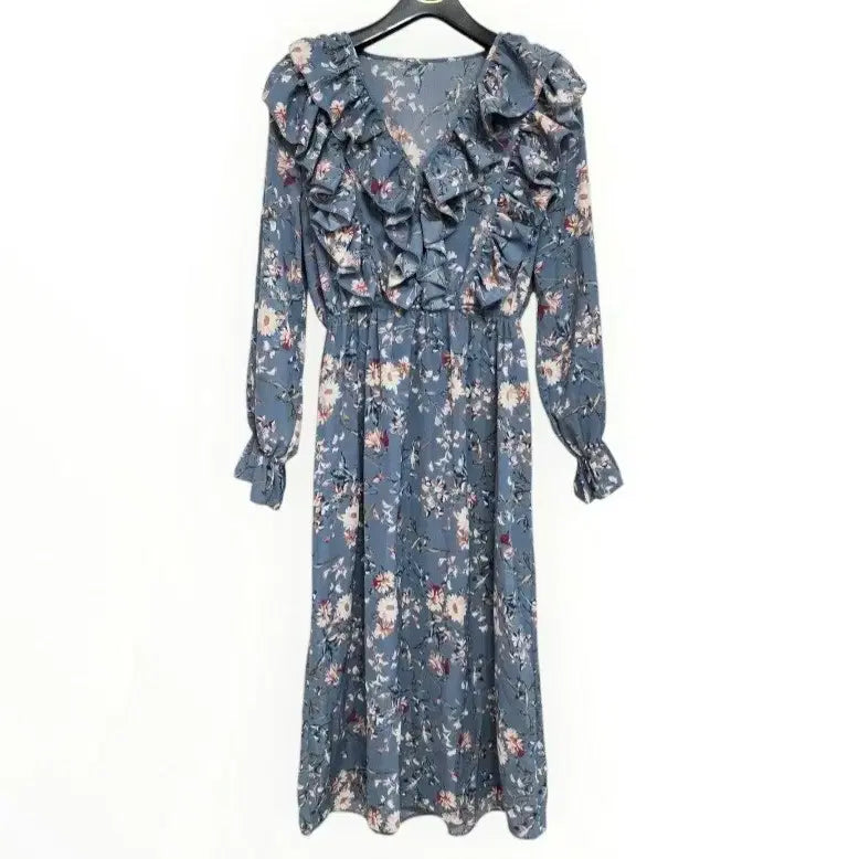 [BUNJANG] Floral Print Ruffle Dress / 55~66 꽃무늬 원피스 여성 원피스 스커트 치마 프릴 원피스
