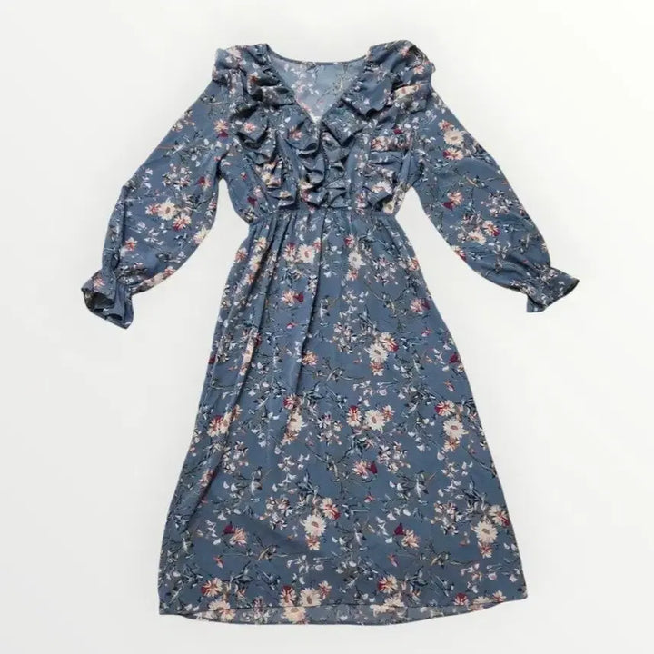 [BUNJANG] Floral Print Ruffle Dress / 55~66 꽃무늬 원피스 여성 원피스 스커트 치마 프릴 원피스