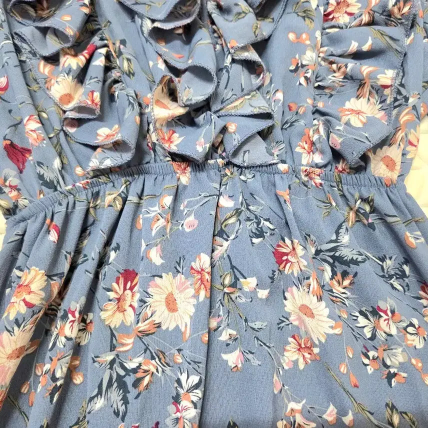 [BUNJANG] Floral Print Ruffle Dress / 55~66 꽃무늬 원피스 여성 원피스 스커트 치마 프릴 원피스