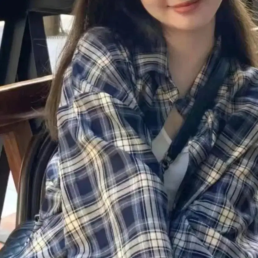 [BUNJANG] Blue Check Shirt / 체크셔츠 3종