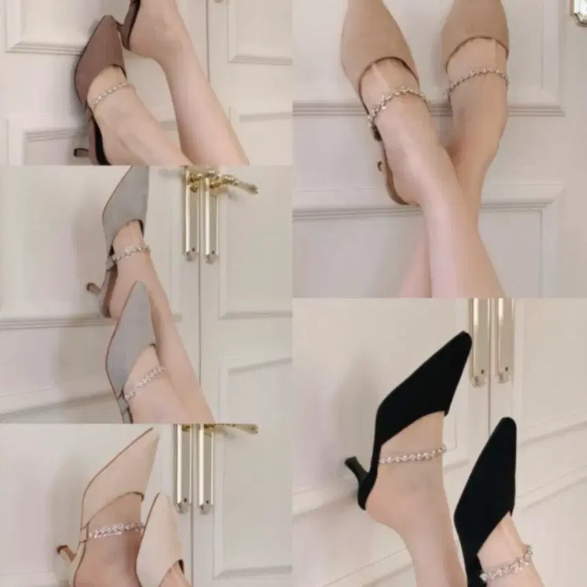 [SOLD OUT] [새제품] 단종상품 로젤린 클라우드 쥬얼뮬 7cm 크림아이보리, 그레이