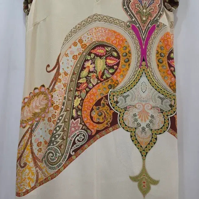 [BUNJANG] Etro Paisley Pattern Ivory Midi Dress / (정품)에트로 페이즐리 패턴 아이보리 원피스