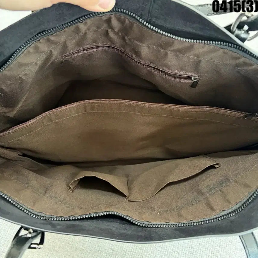 [BUNJANG] Black Leather Tote Shoulder Bag / 블랙 가죽 토트백 숄더백 여성 가방 0415(3)