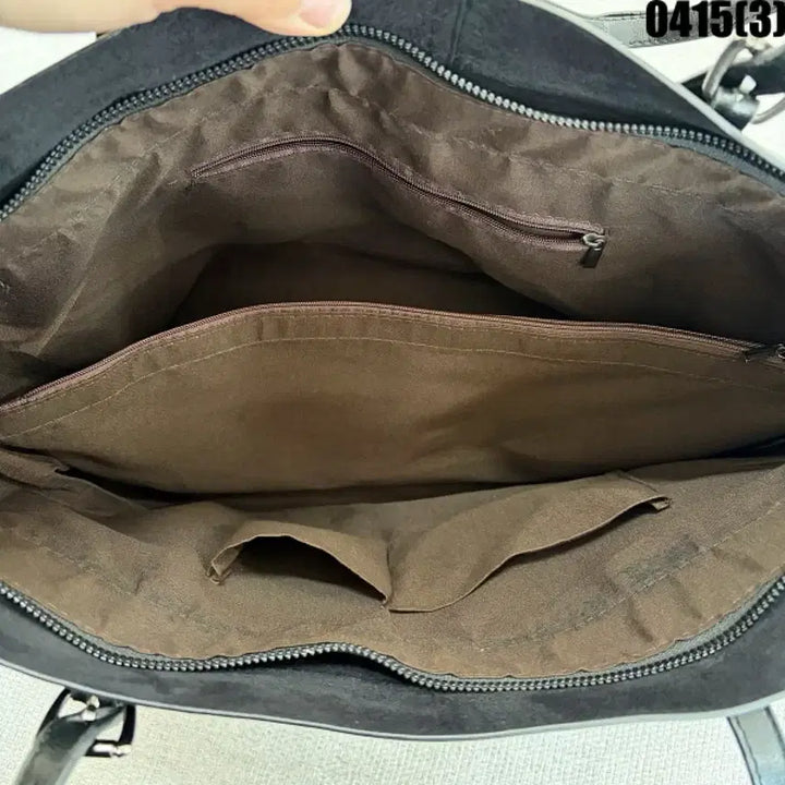 [BUNJANG] Black Leather Tote Shoulder Bag / 블랙 가죽 토트백 숄더백 여성 가방 0415(3)