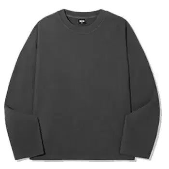 [SOLD OUT] 트릴리온 크롭 와플 롱슬리브 차콜