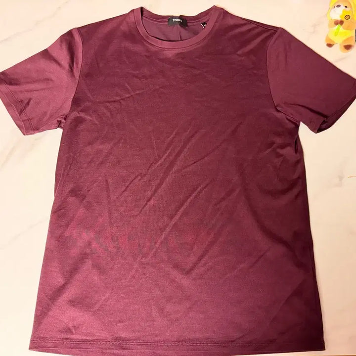 [SOLD OUT] Theory 띠어리 남성 버건디 반팔 티셔츠 XS