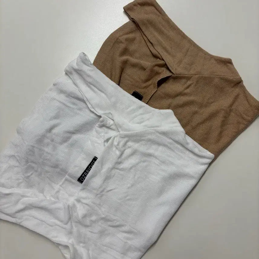 [BUNJANG] Antique J Square Tank Top Bundle Set / 엔티크제이 스퀘어 나시티 베이지+화이트 일괄