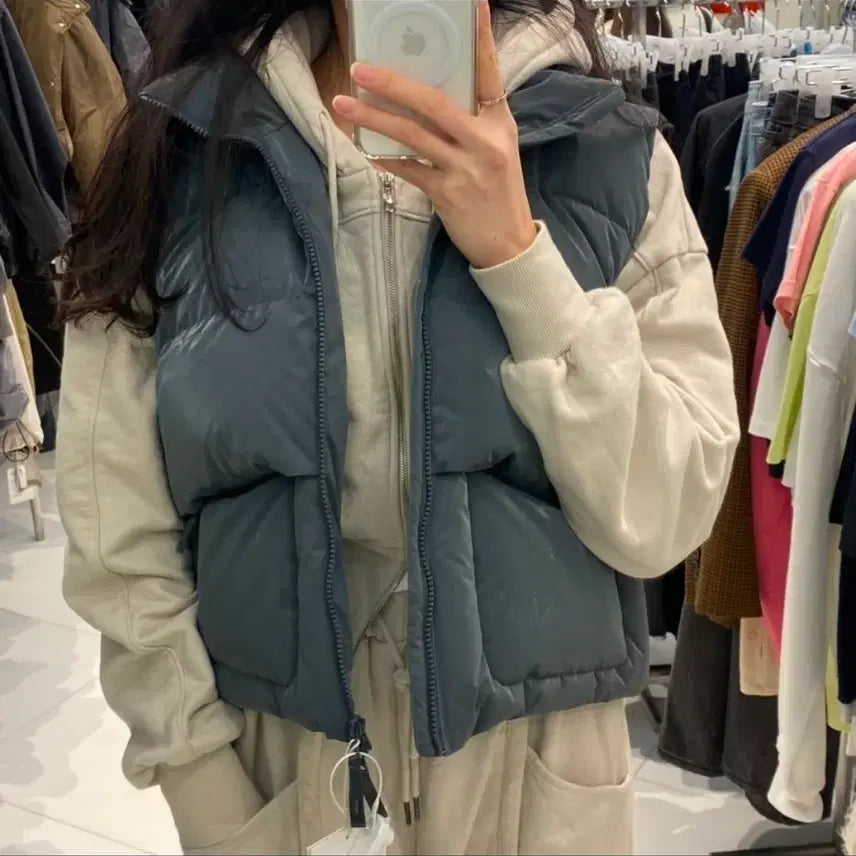 [SOLD OUT] 마뗑킴 패딩조끼 그레이