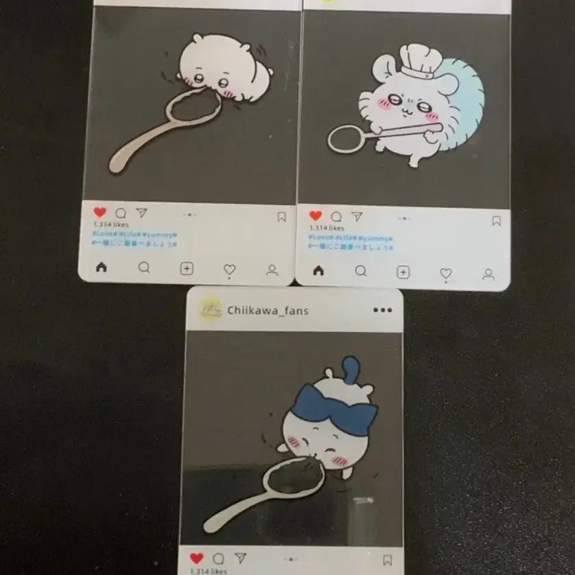 [BUNJANG] Chiikawa Hachiware Momonga Instagram Clear Photocard MZ Shot / 치이카와 하치와레 모몽가 인스타그램 투명 포토카드 먼작귀 음식샷 MZ샷
