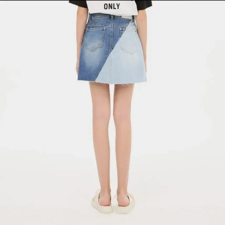[SOLD OUT] SJYP 투톤 데님 미니 스커트 s