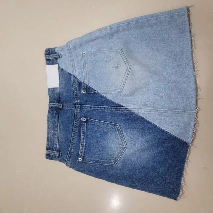 [SOLD OUT] SJYP 투톤 데님 미니 스커트 s