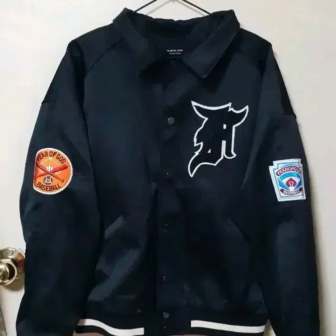 [BUNJANG] Fear of God Baseball Jacket Black / 피어오브갓 베이스볼 자켓 블랙 (남녀공용)