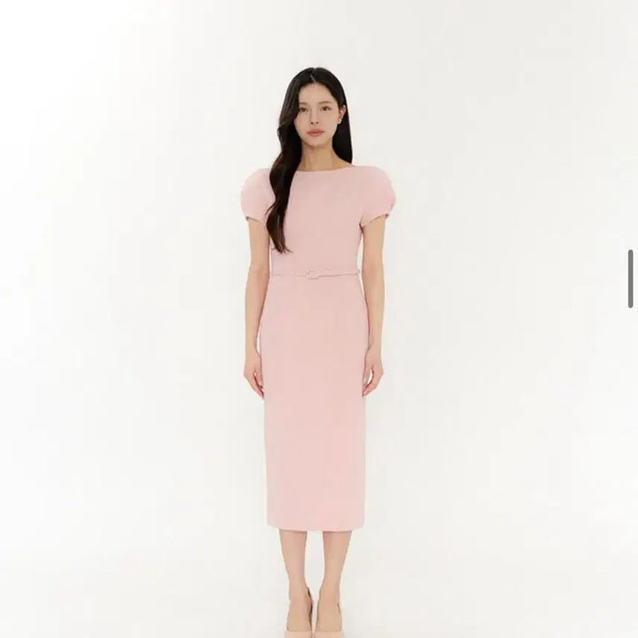 [BUNJANG] 르로망 Cap-sleeve Slim Dress / Pink / 르로망 Cap-sleeve Slim Dress / Pink