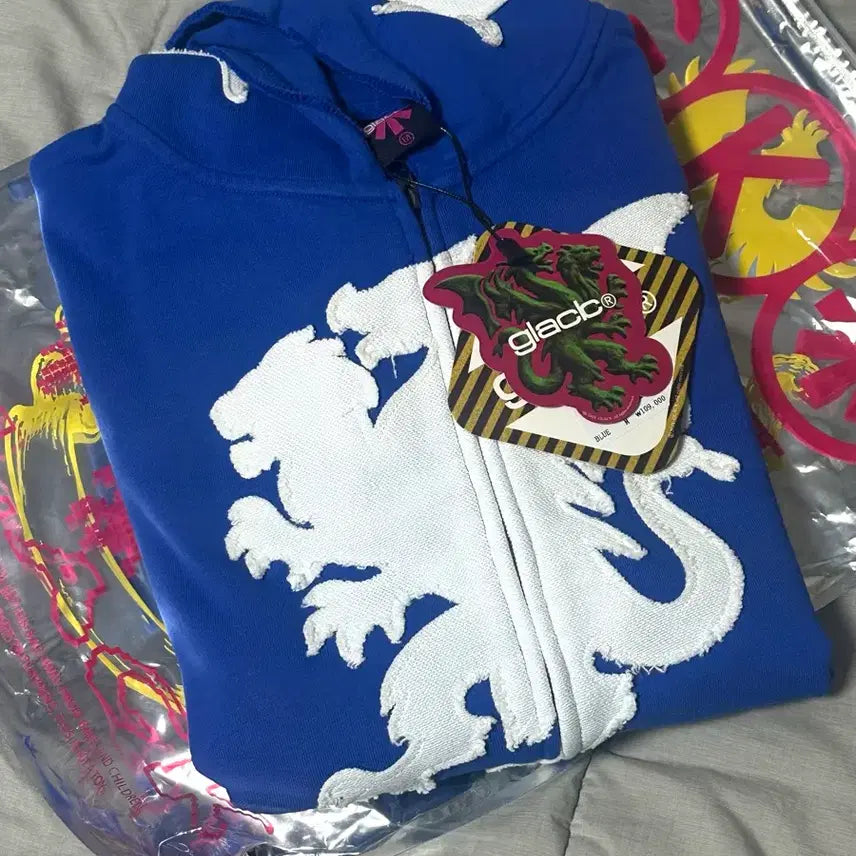 [BUNJANG] Glack Chimera Applique Hoodie Zip-up / (새상품) 글랙 후드집업