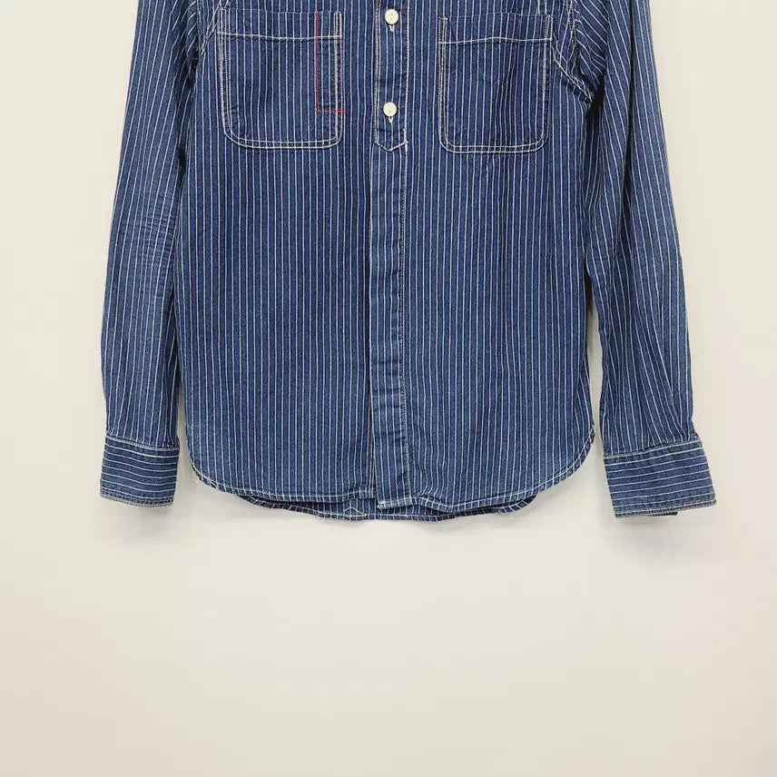 [BUNJANG] RRL Indigo Wabash Stripe Work Shirt / RRL 더블알엘 인디고 와바시 스트라이프 워크셔츠 M (실측XL급)