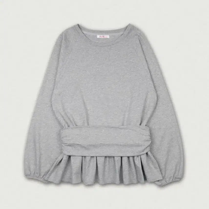 [SOLD OUT] 러브바이무드 빌라 프릴 레이어드 티 그레이