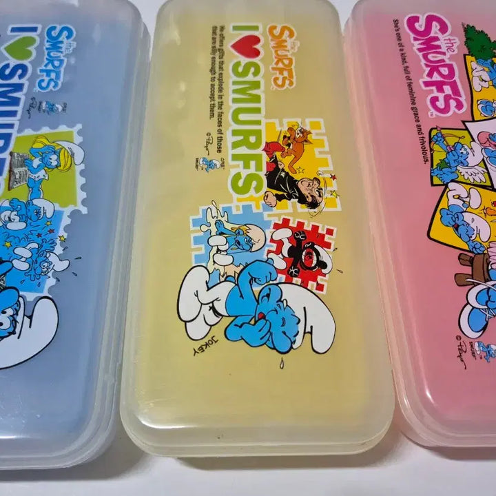 [BUNJANG] Classic Retro Smurfs 3-Tier Pencil Case / 고전 레트로 스머프 3단필통