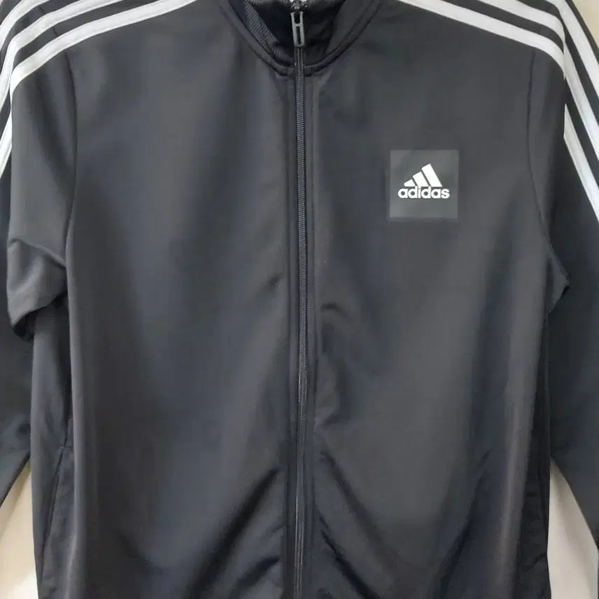 [BUNJANG] Adidas 3ST Track Jacket / 아디다스 XL/105 패치로고 3ST 트랙자켓/풀집업. BK. A