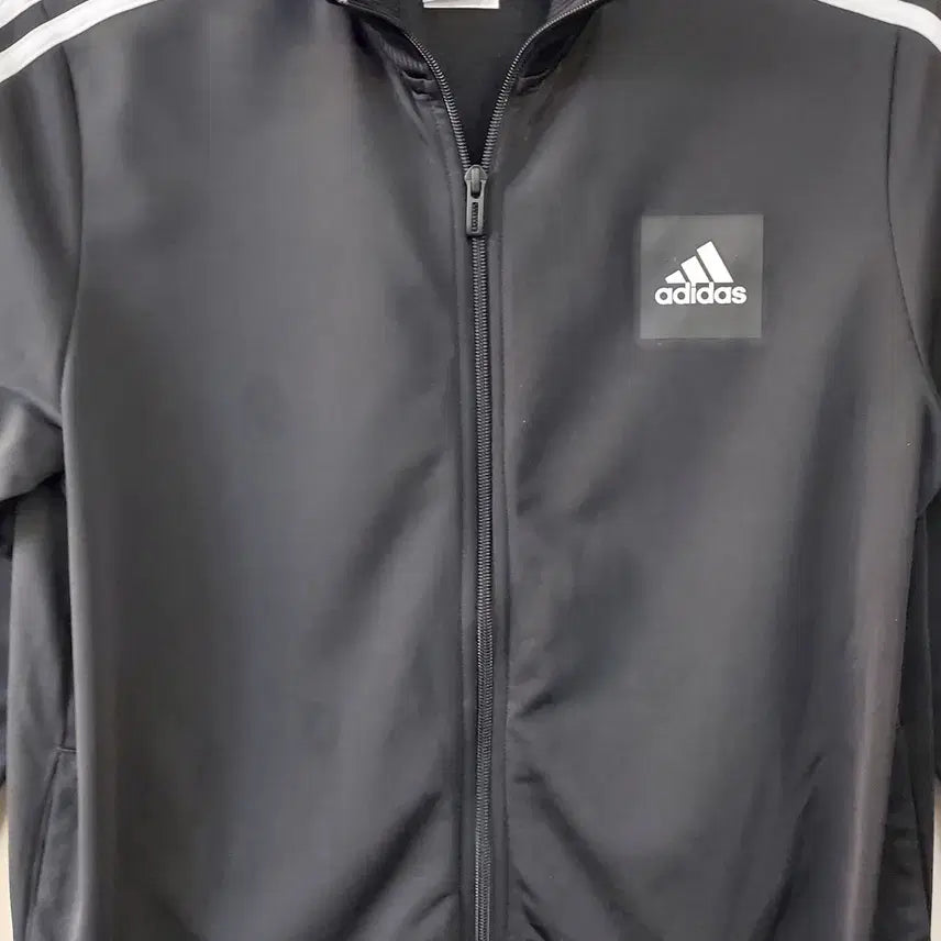 [BUNJANG] Adidas 3ST Track Jacket / 아디다스 XL/105 패치로고 3ST 트랙자켓/풀집업. BK. A