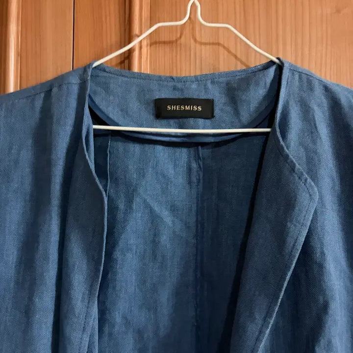 [BUNJANG] SHESMISS Linen Jacket / SHESMISS 블루 린넨 자켓 쉬즈미스