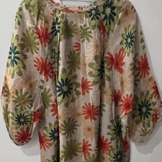 [BUNJANG] Floral Pattern Blouse / 플라워 패턴 블라우스 7부