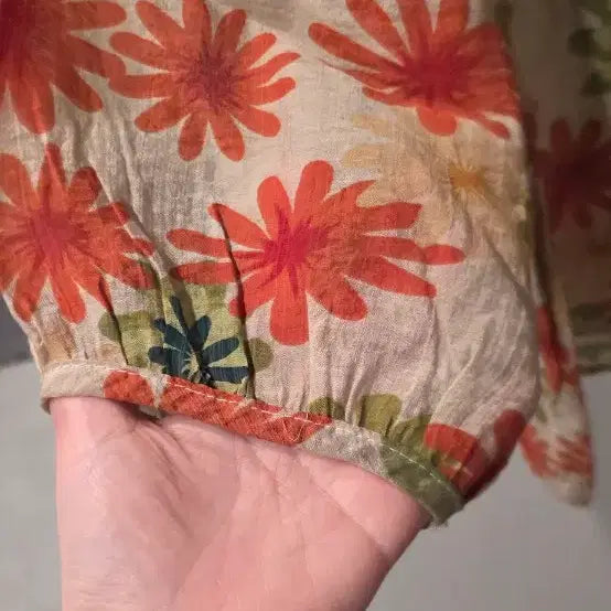 [BUNJANG] Floral Pattern Blouse / 플라워 패턴 블라우스 7부