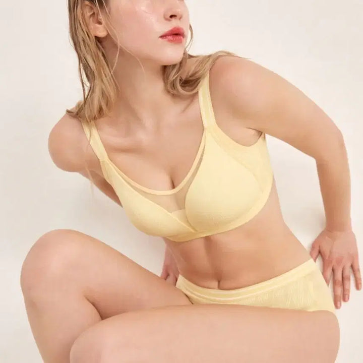 [BUNJANG] Playtex Active Wireless Bra Set Lemon / (85C/100)플레이텍스 액티브 노와이어 브라세트 레몬
