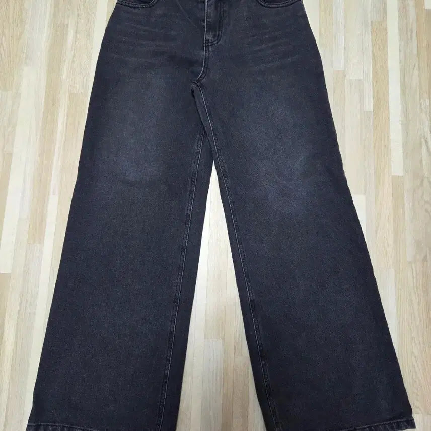 [BUNJANG] Lanvin Style Black Denim Wide Pants / 랑방 스타일 흑청 데님 와이드 팬츠55